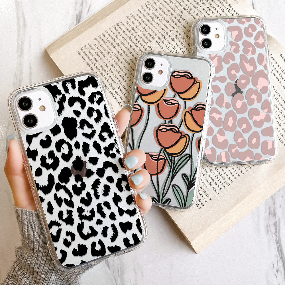 Flower Simple Leopard Print Full-printed Phone Case