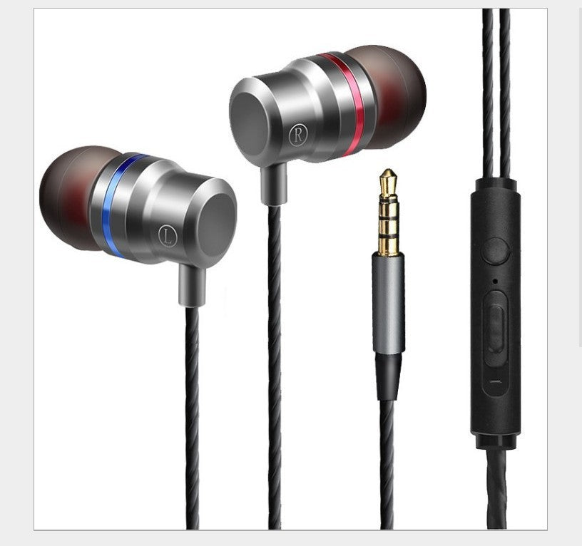 In-ear headphones Subwoofer with wheat line