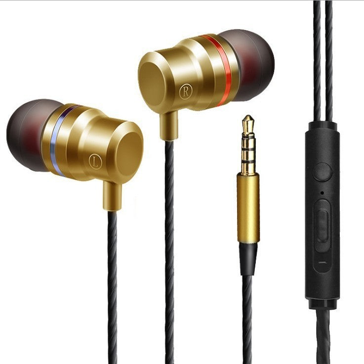 In-ear headphones Subwoofer with wheat line