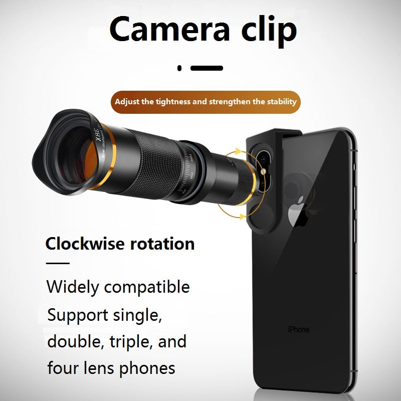 Mobile camera extension-Mobile universal long focus telescope