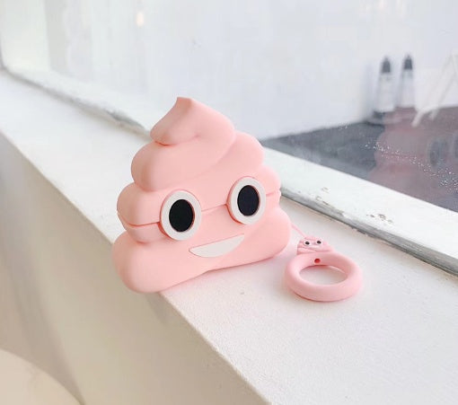 Compatible with Apple, Poop Pattern Soft Silicone Protective AirPods Cover