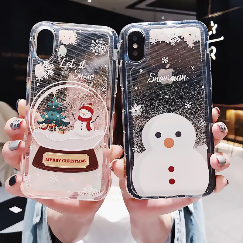 Snowflakes Sands Mobile Shell Christmas Compatible with Apple