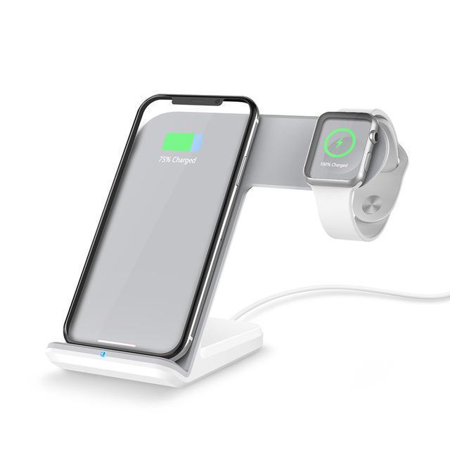 Compatible With Mobile Phone Watch Wireless Charging Stand Support Fast Charge Two In One Wireless Charge Android Universal