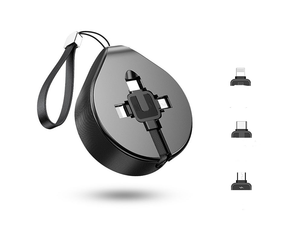 Telescopic data line three-in-one fast charging data line