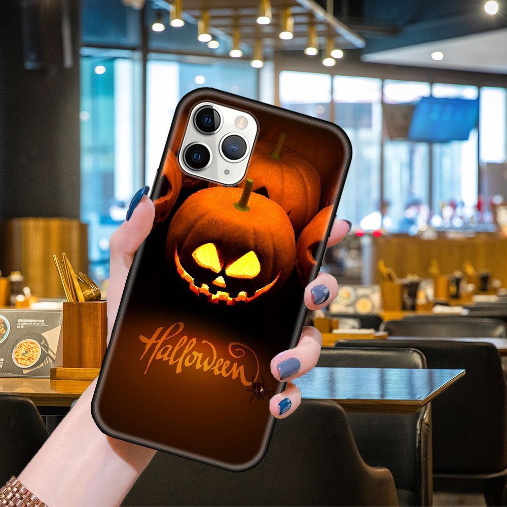 Halloween Jack O Lantern Cat Phone Case