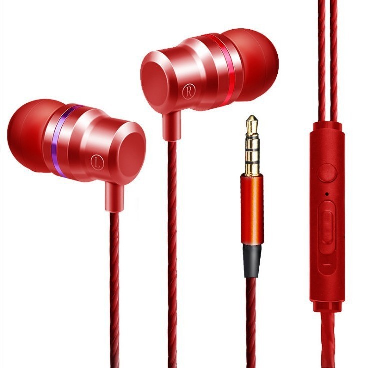 In-ear headphones Subwoofer with wheat line