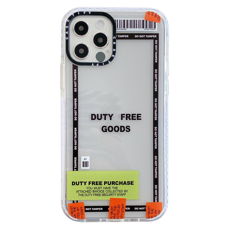 Transparent Phone Case With Orange Sticker