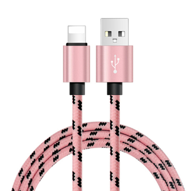 Nylon Braided Lattice Resistant Mobile Phone Data Cable Charging Cable