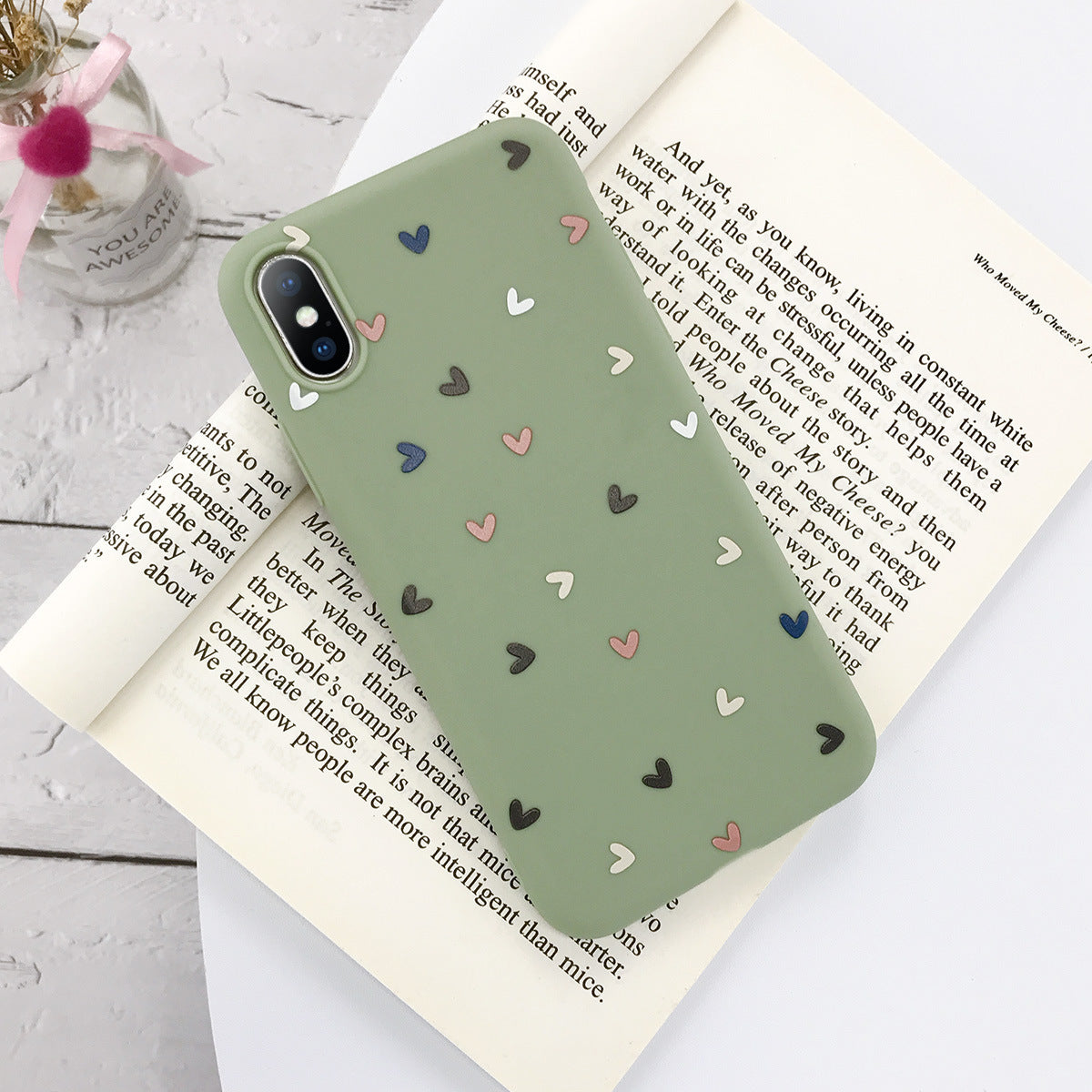 Small Flower Love Dot Mobile Phone Case Transparent Soft Case