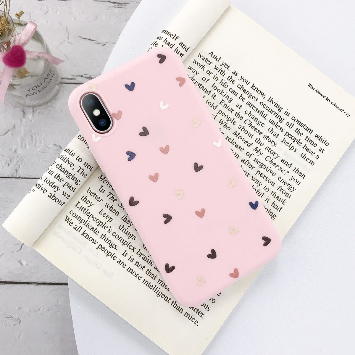 Small Flower Love Dot Mobile Phone Case Transparent Soft Case