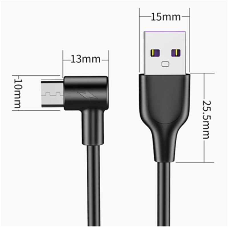 Data Cable 5A Fast Charging Elbow Charging Cable for Mobile Phone