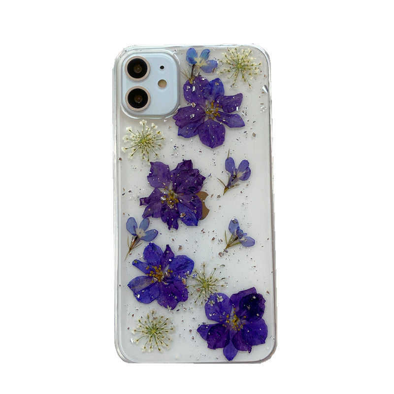 Daisy Phone Case Real Flower Protective Cover