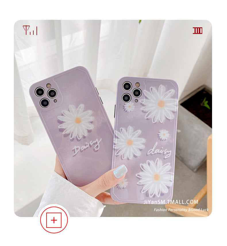 Compatible with Apple , Ins Net Red Purple Daisy Phone Case