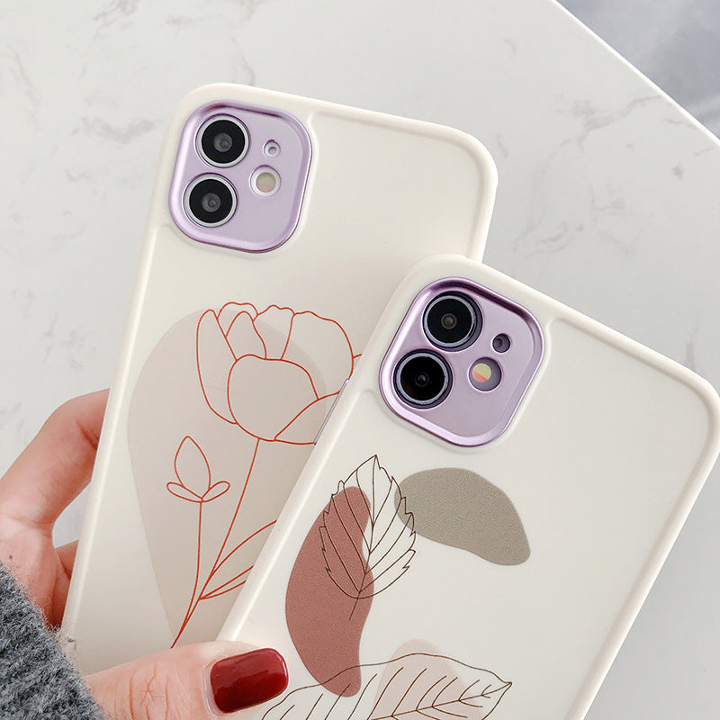 Vintage Leaf Flower  Phone Case Shockproof Soft Back Cover