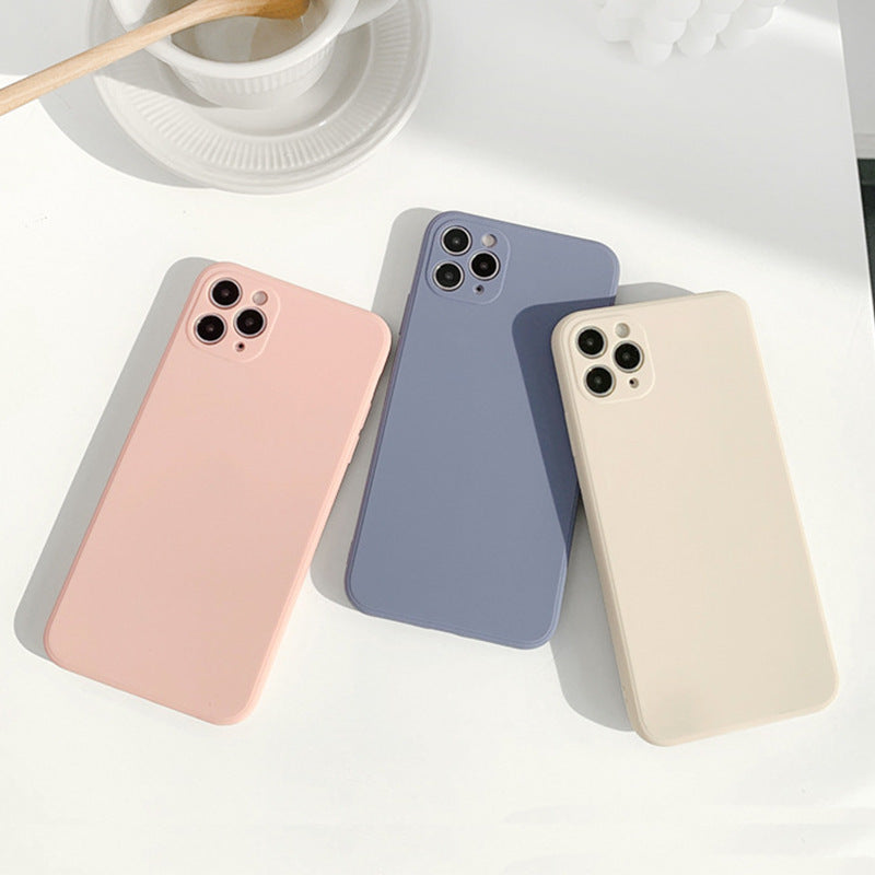 Simple Silicone Solid Color Phone Case