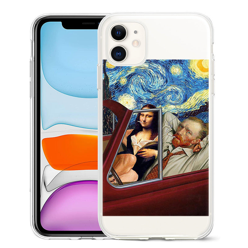 Suitable For Iphone12 Cross-Border Van Gogh Apple Xs Art Student Art Oil Painting Mobile Phone Case Art Phone Case