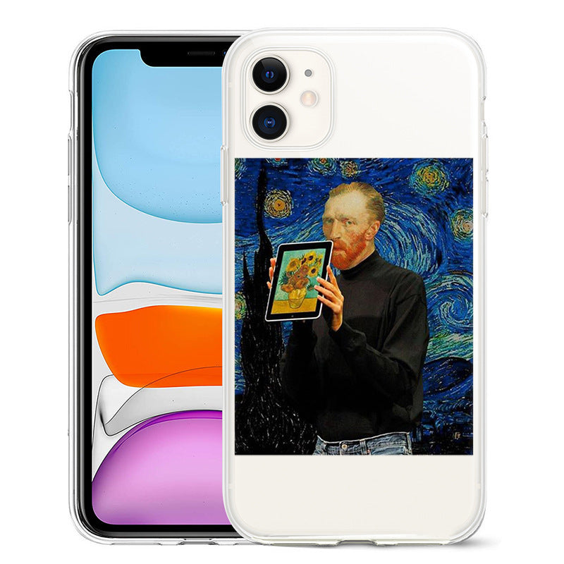 Suitable For Iphone12 Cross-Border Van Gogh Apple Xs Art Student Art Oil Painting Mobile Phone Case Art Phone Case