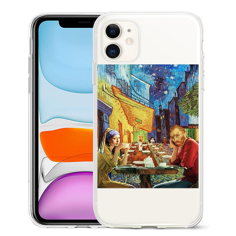 Suitable For Iphone12 Cross-Border Van Gogh Apple Xs Art Student Art Oil Painting Mobile Phone Case Art Phone Case