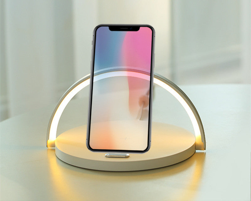 Home Desktop Mobile Phone Wireless 10W Fast Charger Multi-Function Bluetooth Speaker Mobile Phone Wireless Charging Bedside Night Light Mobile Phone Holder