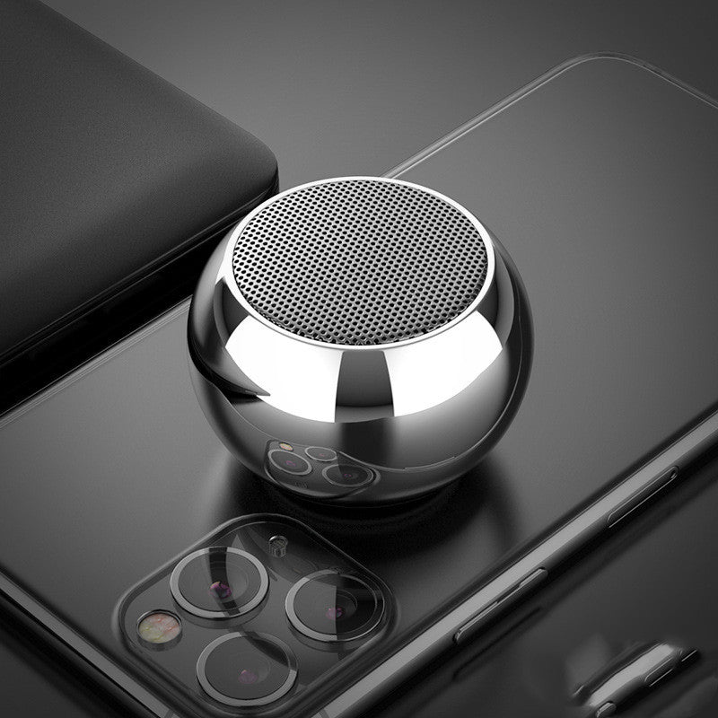 Mini Speakers-M3 Colorful Wireless Speakers 3D Mini Electroplating Round Steel Cannon Bluetooth Speaker Radio Support U Disk Subwoofer