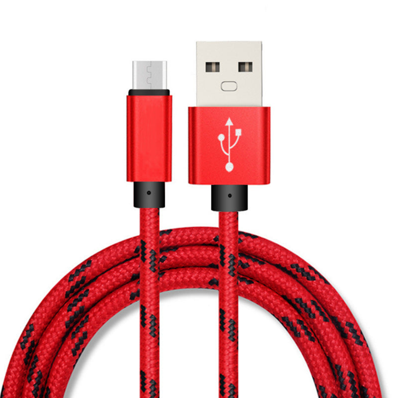 Nylon Braided Lattice Resistant Mobile Phone Data Cable Charging Cable