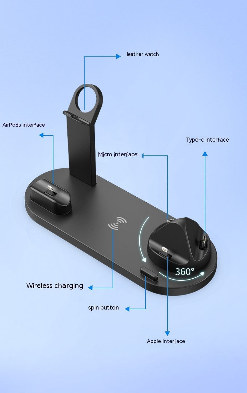 Three-in-one Wireless Charger Mobile Phone Holder