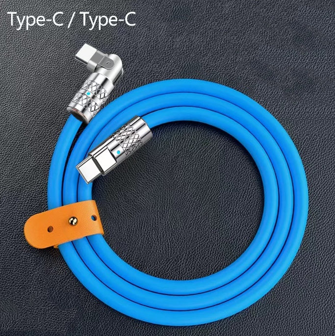 Fast Charge Zinc Alloy Elbow 180 Degrees Rotation Data Cable