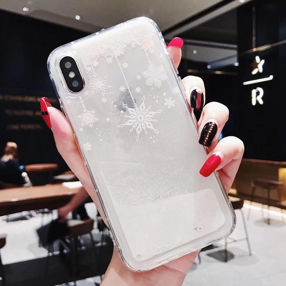 Snowflakes Sands Mobile Shell Christmas Compatible with Apple