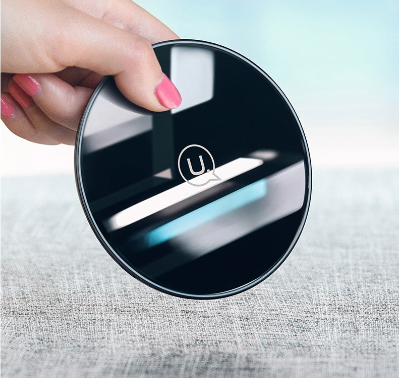 Glass disc wireless charger