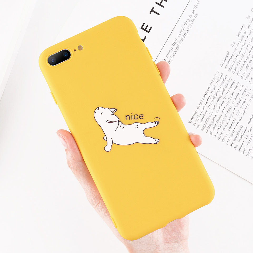 Funny Cartoon Giraffe For 7 8 Plus TPU Silicone Back Cover For X XR XS Max 6 6S Plus Soft Cases