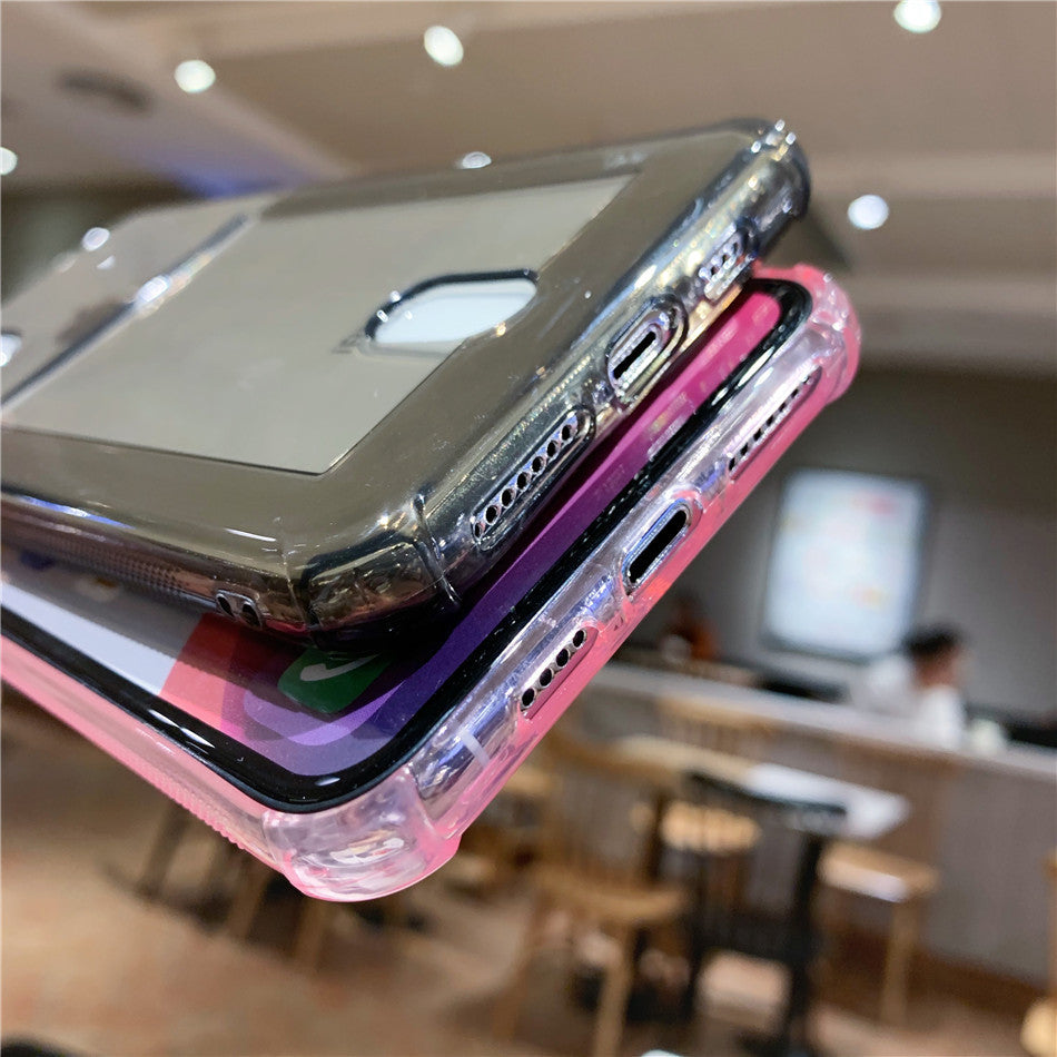 Compatible with Apple , Transparent card holder phone case