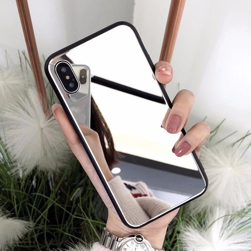 Compatible with Apple, iphone X mirror phone case iphone7/8plus make-up self-timer glass case