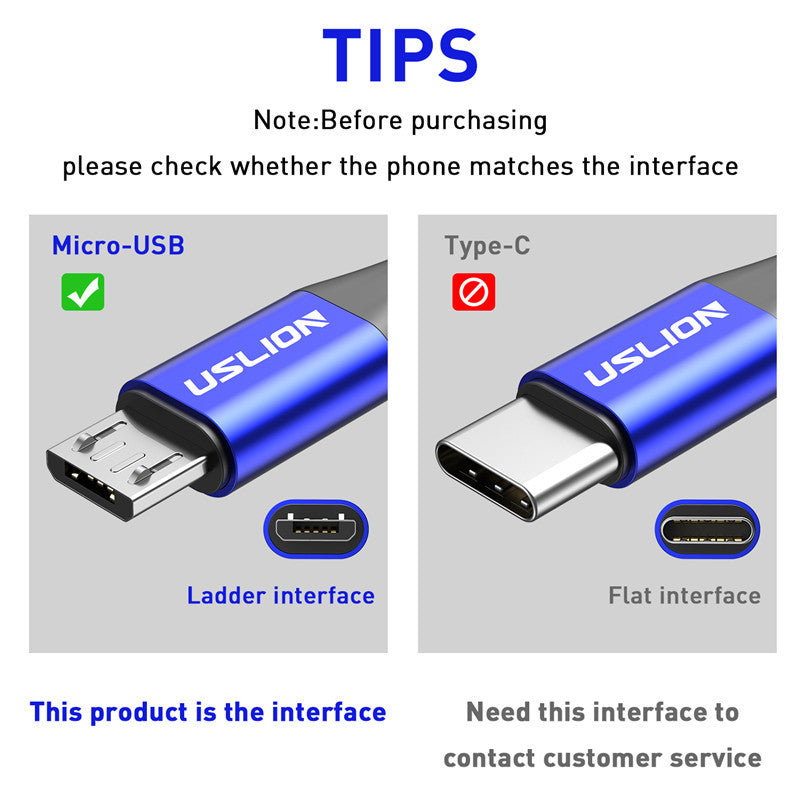 Fast charging Android data cable