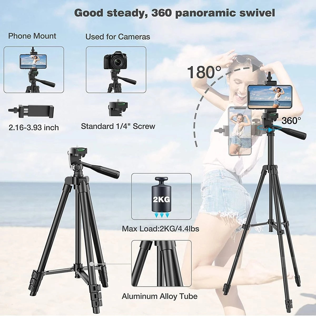 Tripod- Multi Functional Tripod For Mobile Live Broadcast