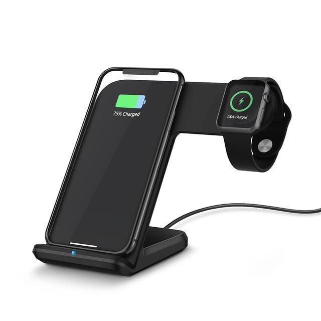 Compatible With Mobile Phone Watch Wireless Charging Stand Support Fast Charge Two In One Wireless Charge Android Universal