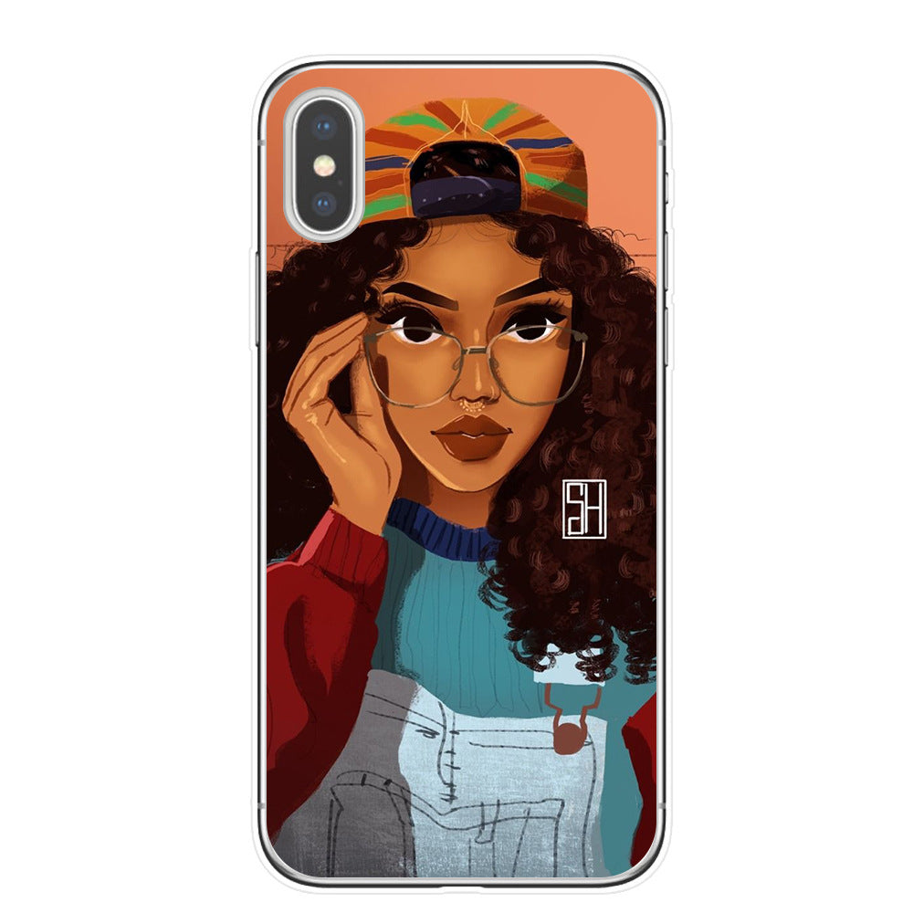 Hand drawn girl girl phone case