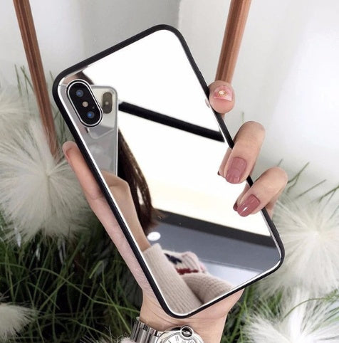 Compatible with Apple, iphone X mirror phone case iphone7/8plus make-up self-timer glass case