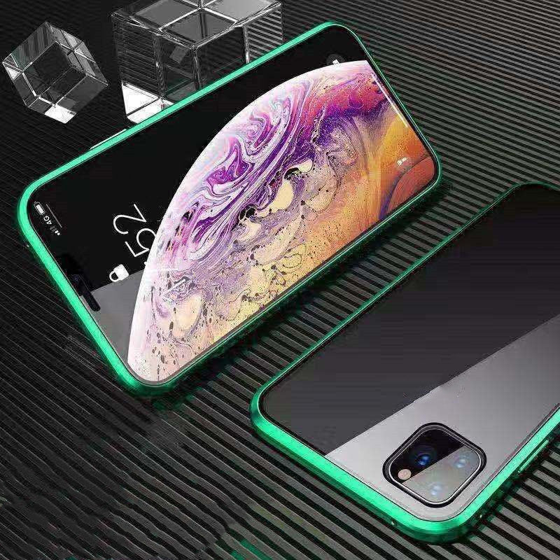 Double-sided glass magnetic king mobile phone case no anti-peep function