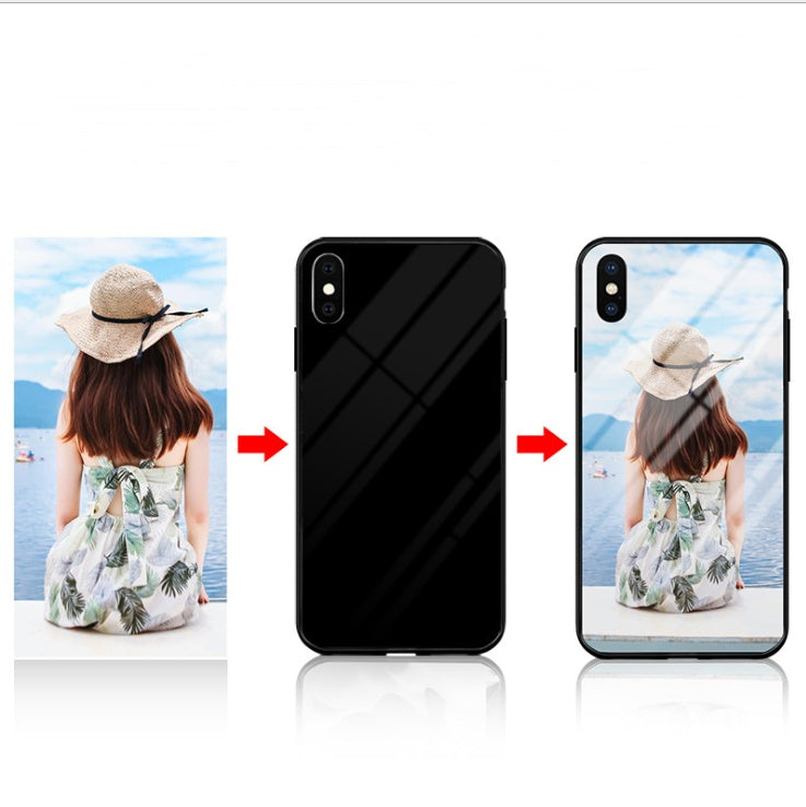 Personalized Customized Design Picture Name Photo Glass Phone Case