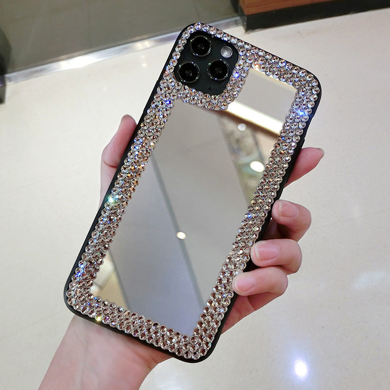 Women's Fashion Rhinestone-encrusted Silicone Drop-resistant Phone Case