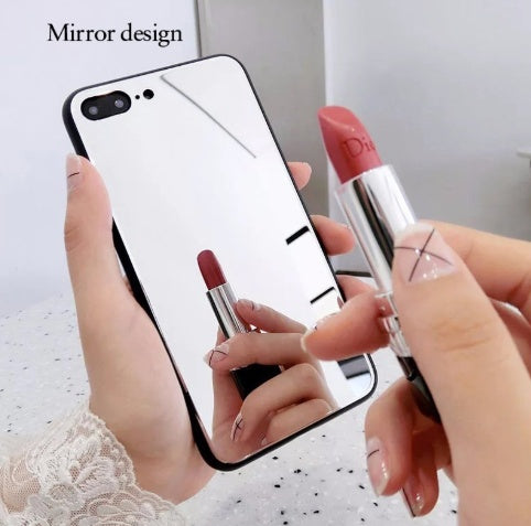 Compatible with Apple, iphone X mirror phone case iphone7/8plus make-up self-timer glass case