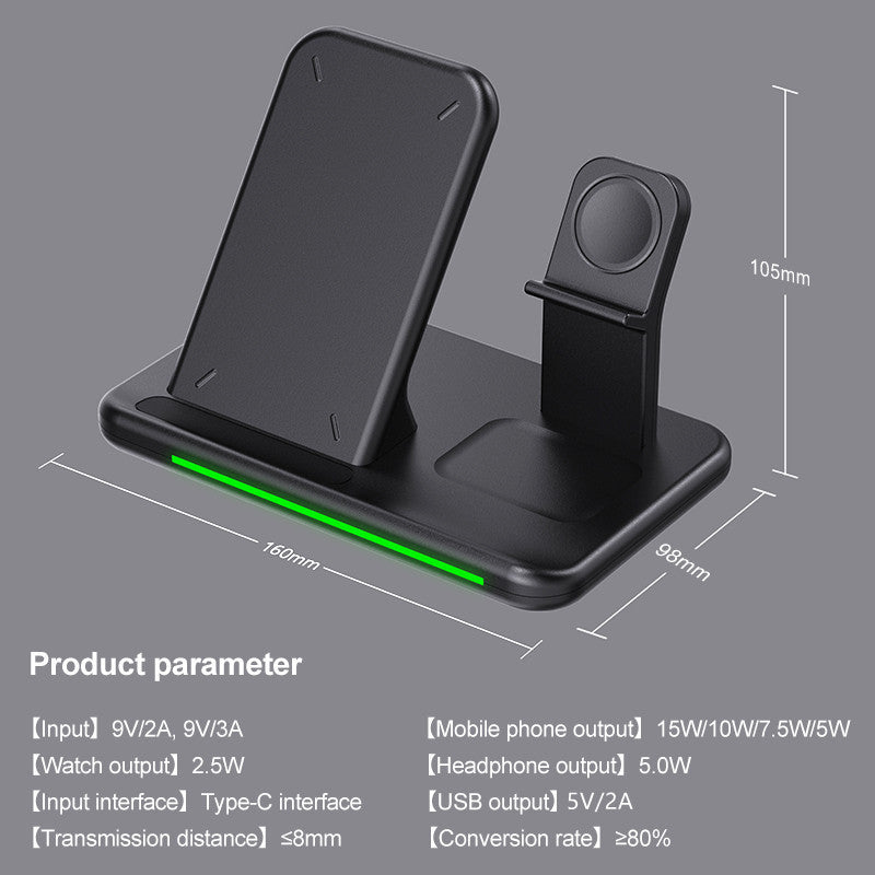 15W Four-in-one Wireless Charger 12 Mobile Phone Watch