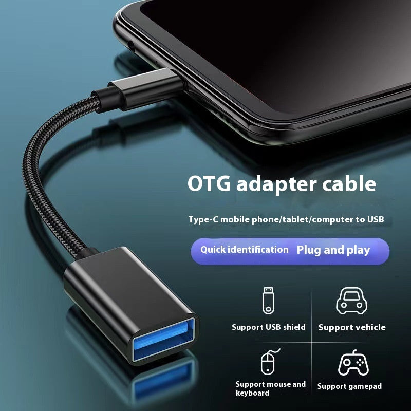 OTG USB Adapter Cable Phone Fast Charge Car Read USB Drive