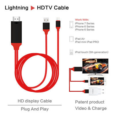 Compatible With Apple, High-definition Plug-And-Play  HDMI TV Audio Transfer Line For IPhoneX