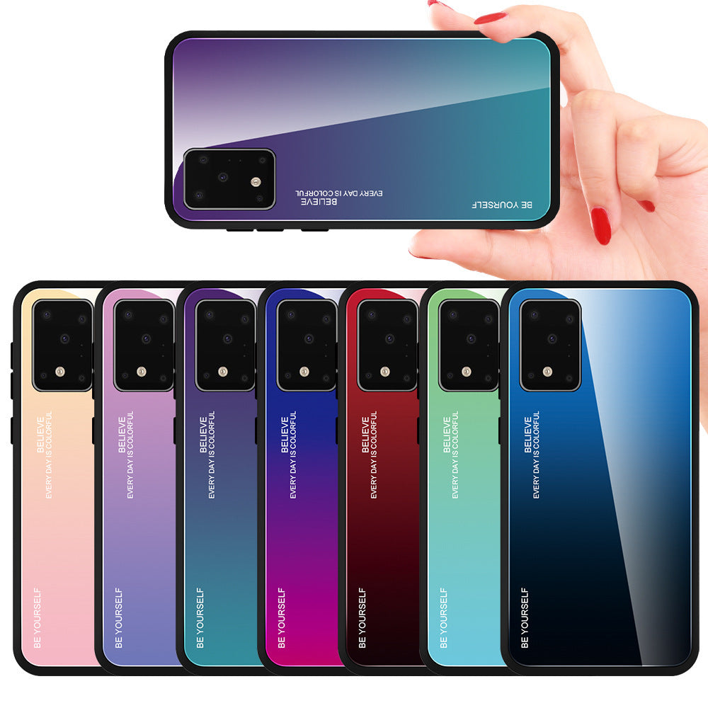 Gradient glass phone case