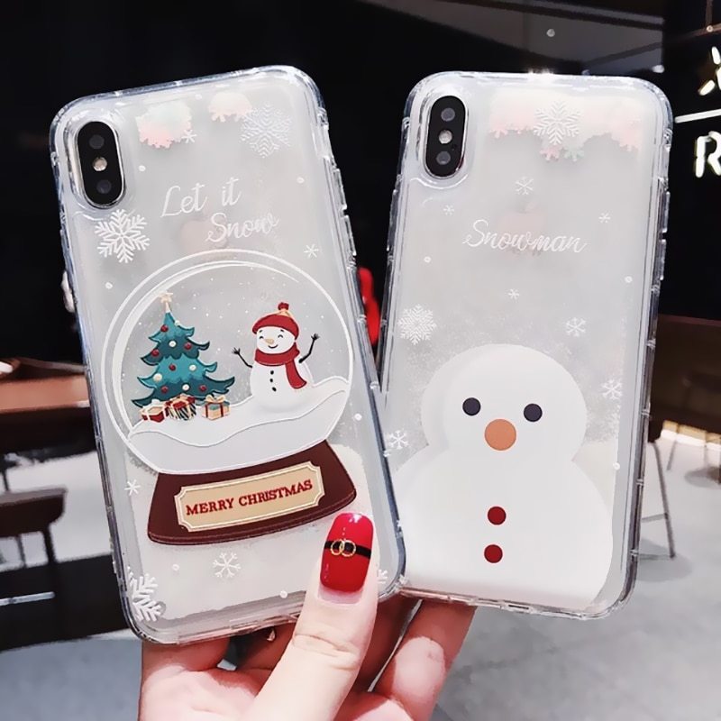 Snowflakes Sands Mobile Shell Christmas Compatible with Apple