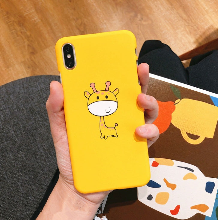 Funny Cartoon Giraffe For 7 8 Plus TPU Silicone Back Cover For X XR XS Max 6 6S Plus Soft Cases