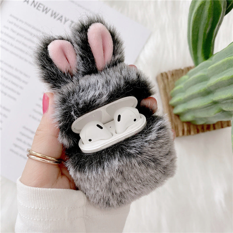 Plush Rabbit Cute Simple Creative Anti-fall Earphone Shell