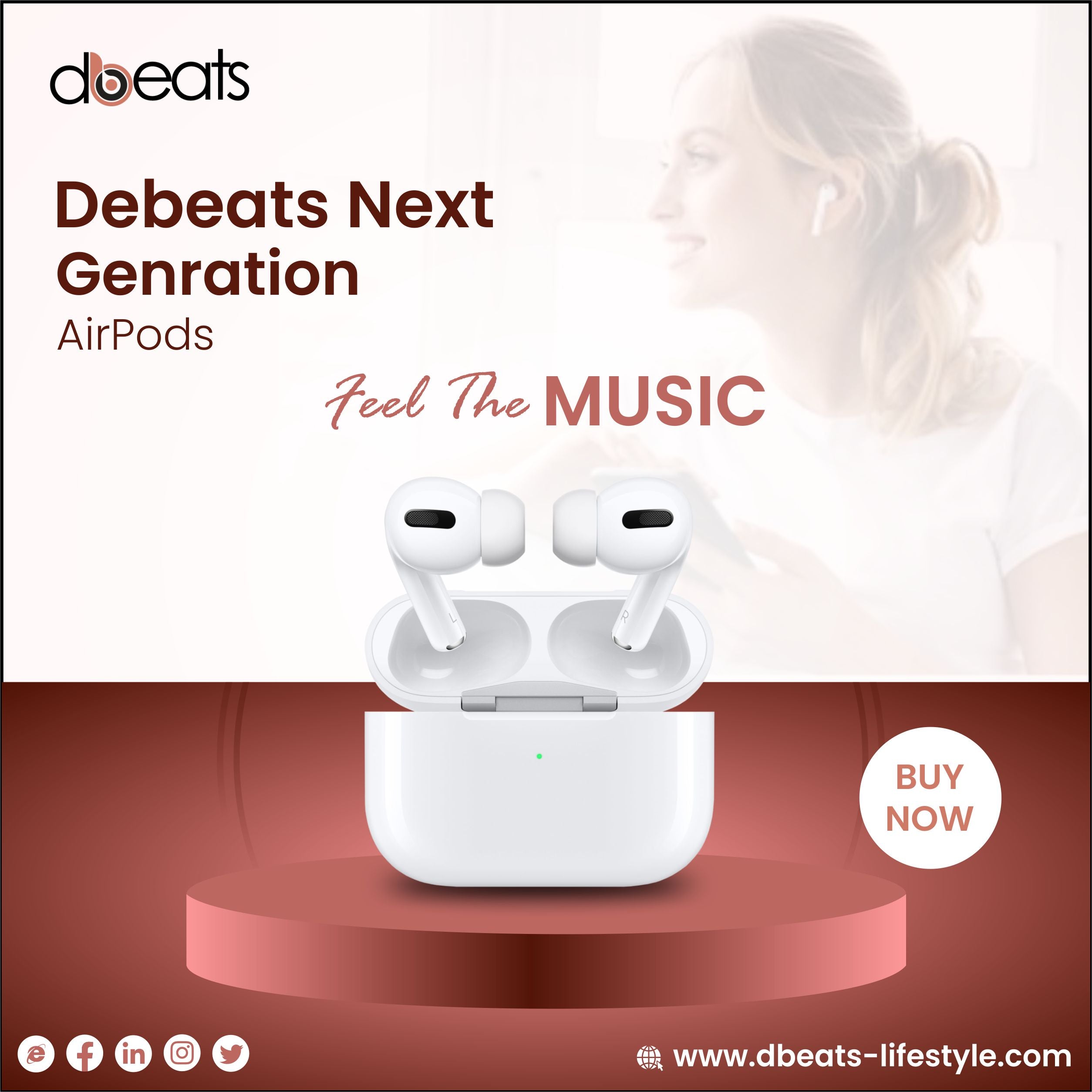 Airpods Pro Next Generation with Charging Case Bluetooth Headset (White, True Wireless)