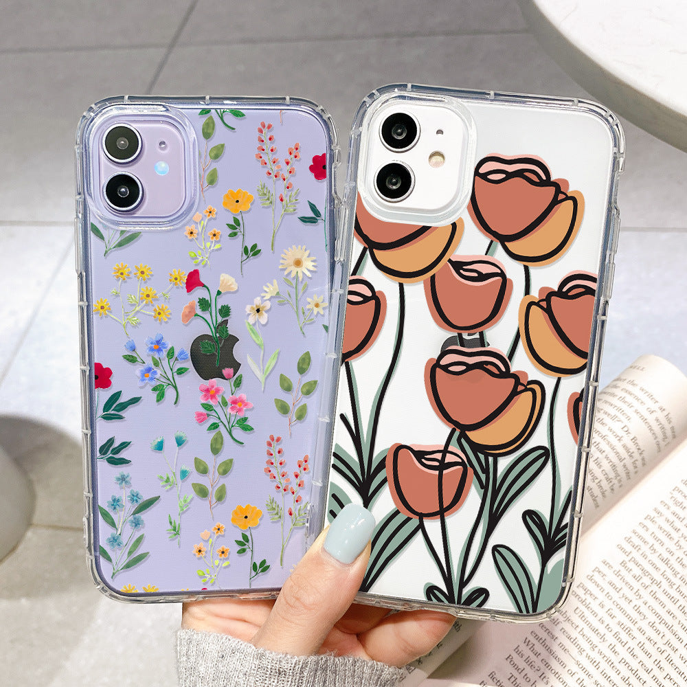 Flower Simple Leopard Print Full-printed Phone Case